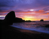  sunset over the sea
