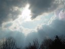sun shinning through the clouds