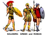 Men of ancient times in battle