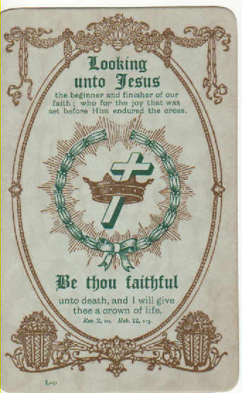 postcard Looking unto Jesus