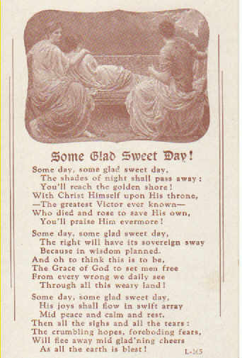 postcard Some glad sweet day