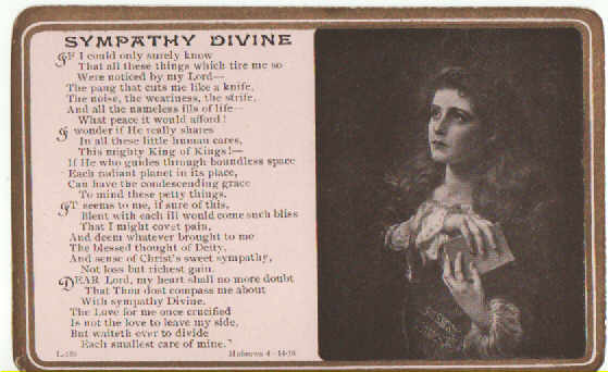 postcard Sympathy divine