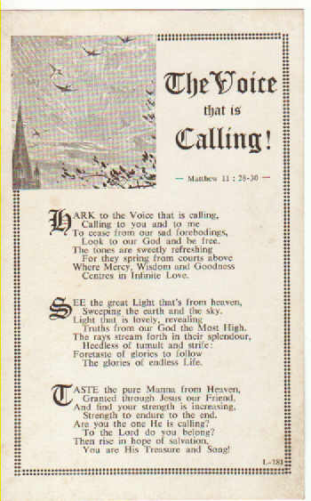postcard The voice that is calling