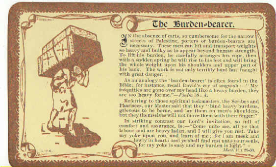 postcard The burden bearer