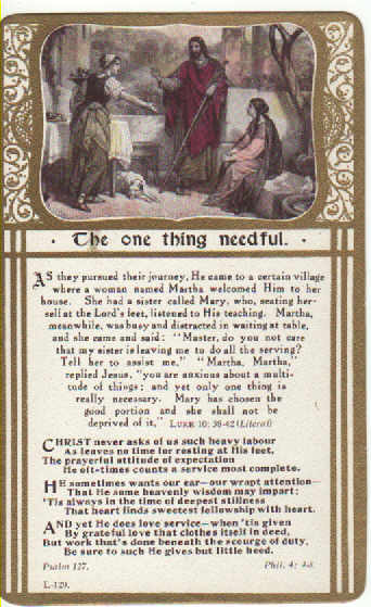postcard The one thing needful