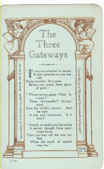 postcard The three gateways
