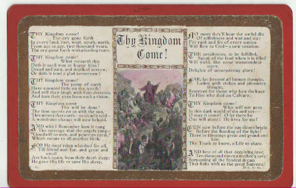 postcard Thy kingdom come