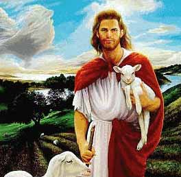  a picture of Jesus carrying a lamb