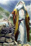 Abraham sacrificing his son Isaac