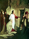 Jesus at the raising of Lazarus