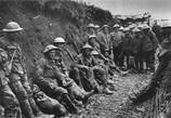 Men in trenches World War One