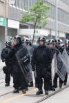 police in riot gear