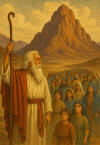 Moses at Gods holy mountain