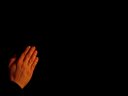 hands clasped together in prayer