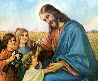 Jesus sat with children