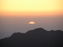 sun set over the mountains