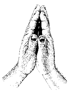 hands together in prayer
