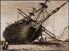 Shipwrecked on a beach