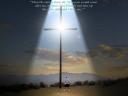 A cross in a beam of light